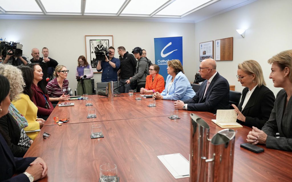 Opposition Leader Peter Dutton’s new plan to combat domestic and family violence; Image Source- Liberal Handout